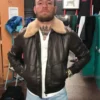 The Notorious Conor Mc Gregor Brown Shearling Jacket