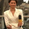The Odyssey 2026 Movie Premiere White Satin Blazer