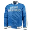 The Offensive Dallas Mavericks Blue Varsity Satin Jacket