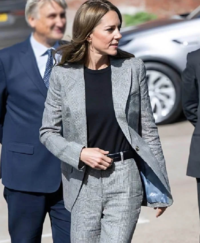 Kate Middleton Sudbury Silk Mills Grey Suit