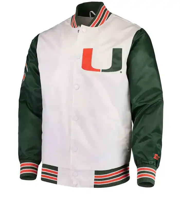 The Rookie Miami Hurricanes Canes Letterman Varsity Jacket