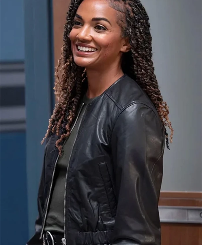 The Rookie S07 Nyla Harper Black Leather Jacket