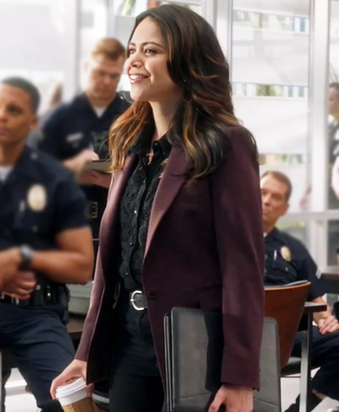 The Rookie S08 Alyssa Diaz Maroon Blazer