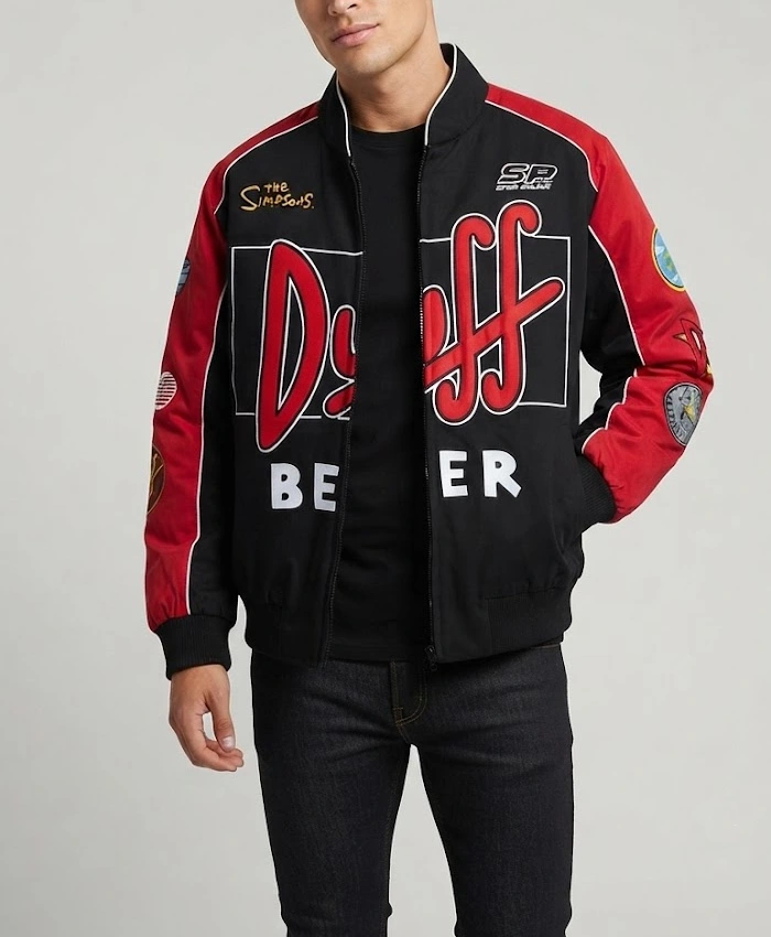 The Simpsons x Shoe Palace Duff Man Racing Jacket