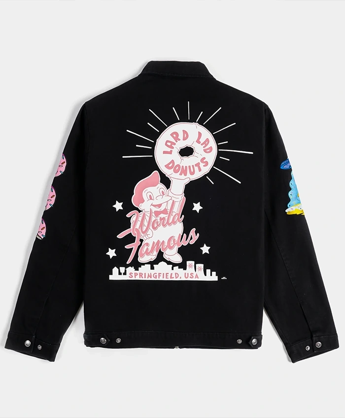 The Simpsons x Shoe Palace Lard Lad Donuts Work Cotton Bomber Jacket