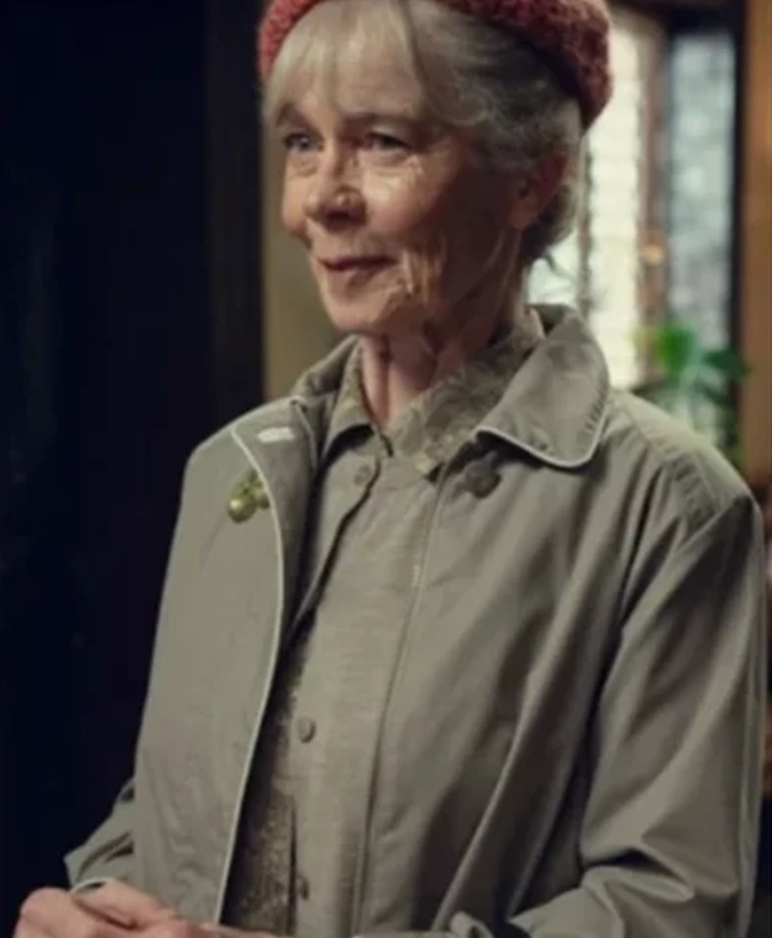 The Thursday Murder Club 2025 Celia Imrie Grey Jacket