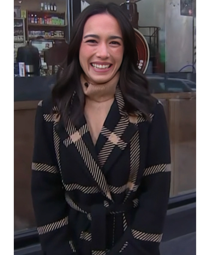 Emilie Ikeda The Today Show Plaid Coat