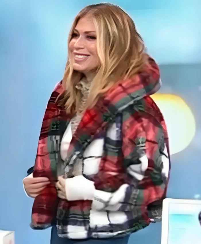 The Today Show 2025 Jill Martin Plaid Sherpa Jacket