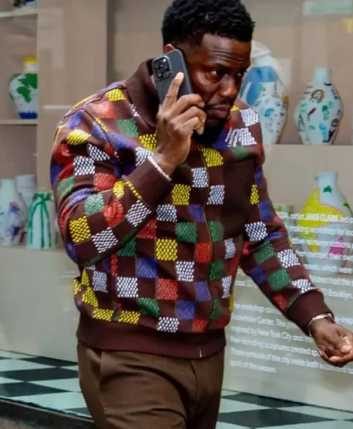 The Today Show Kevin Hart Knit Checkered Jacket