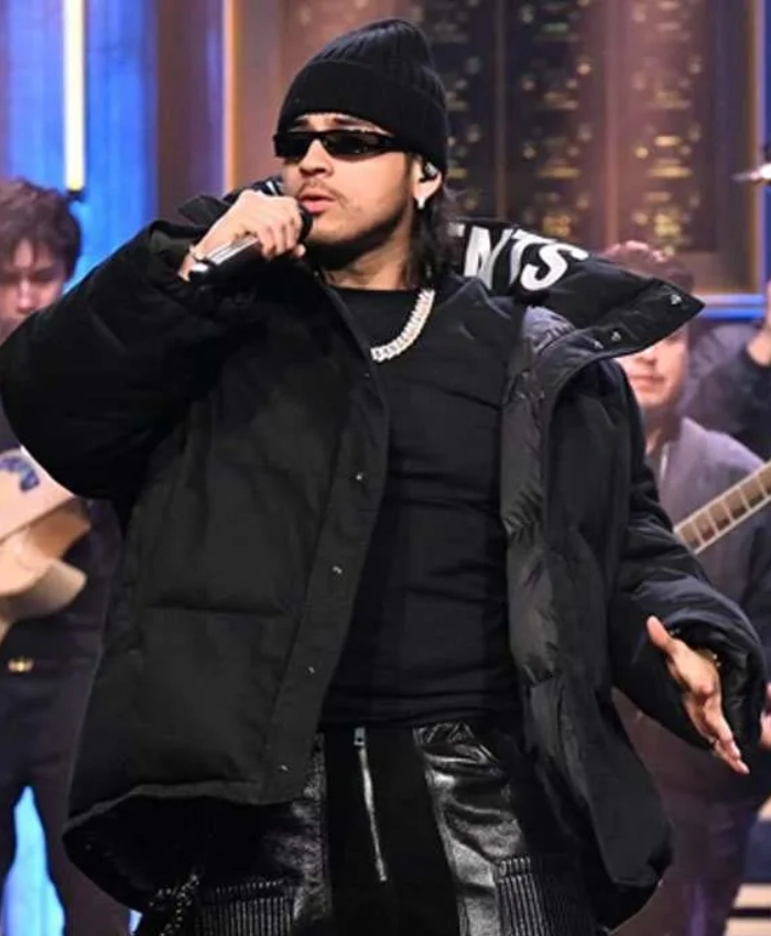 The Tonight Show S13 Jesus Ortiz Paz Black Puffer Jacket - Image 3