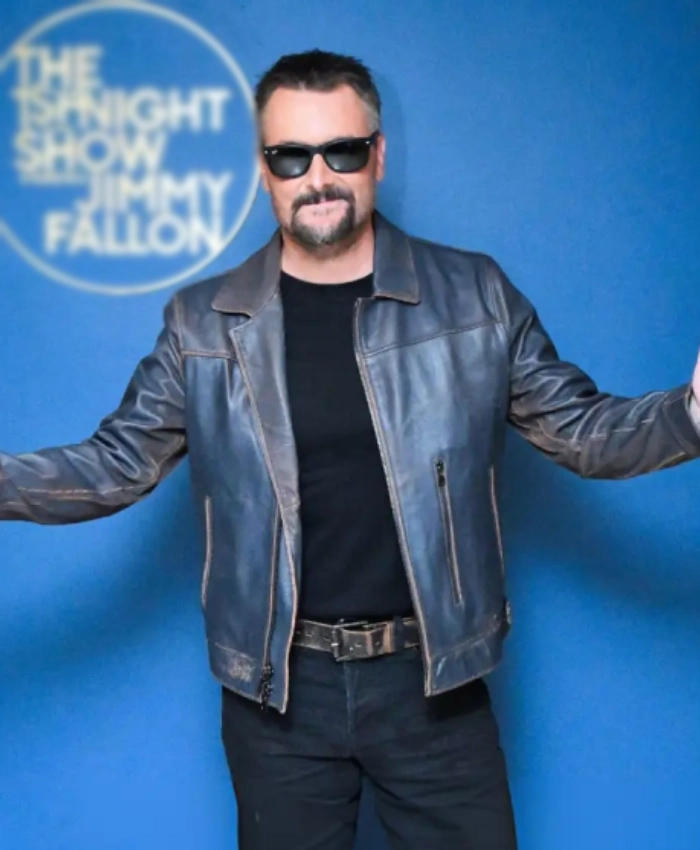 The Tonight Show Starring Jimmy Fallon S12 Eric Church Leather Jacket - Image 2