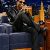 The Tonight Show Starring Jimmy Fallon Travis Scott Black Leather Blazer