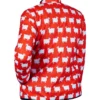The Traitors S04 Colton Underwood Black Sheep Print Sherpa Red Jacket