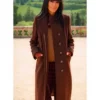 The Traitors UK Season 04 Claudia Winkleman Dark Brown Coat