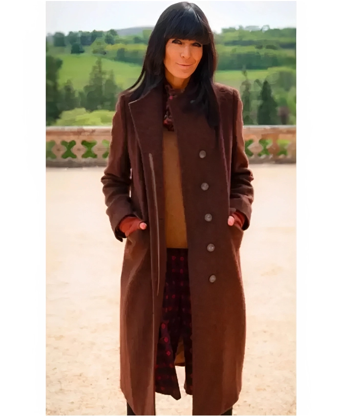 The Traitors UK Season 04 Claudia Winkleman Dark Brown Coat