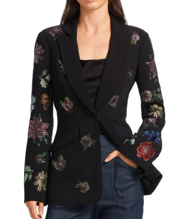 The View 2025 Joy Behar Floral Black Blazer