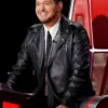 The Voice Michael Buble Leather Black Jacket