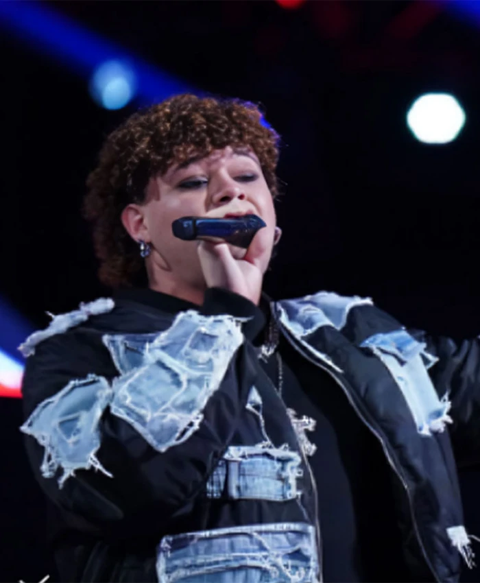 The Voice S26 Jose Luis Denim Patch Bomber Jacket