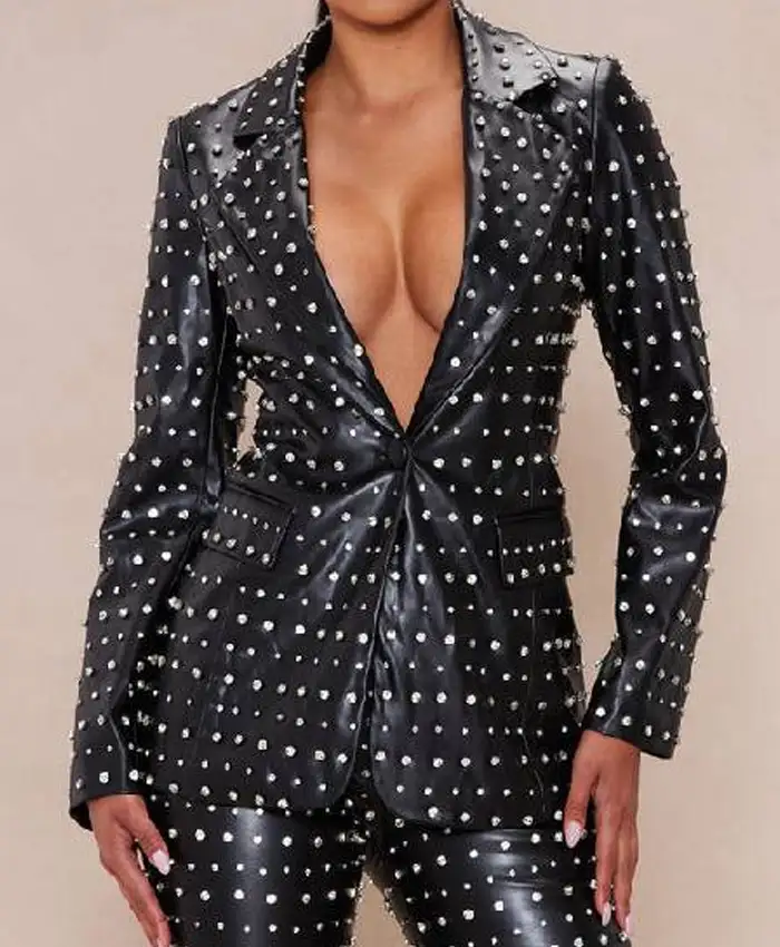 The Voice S27 Dan Kiernan Studded Leather Blazer - Image 2