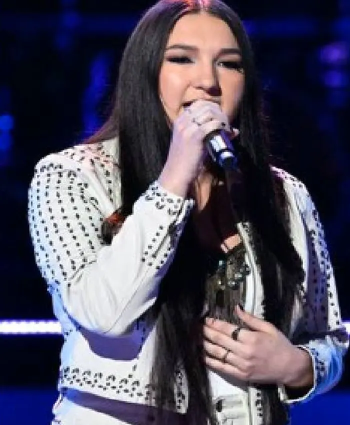 The Voice S27 Hailey Wright White Stud Jacket
