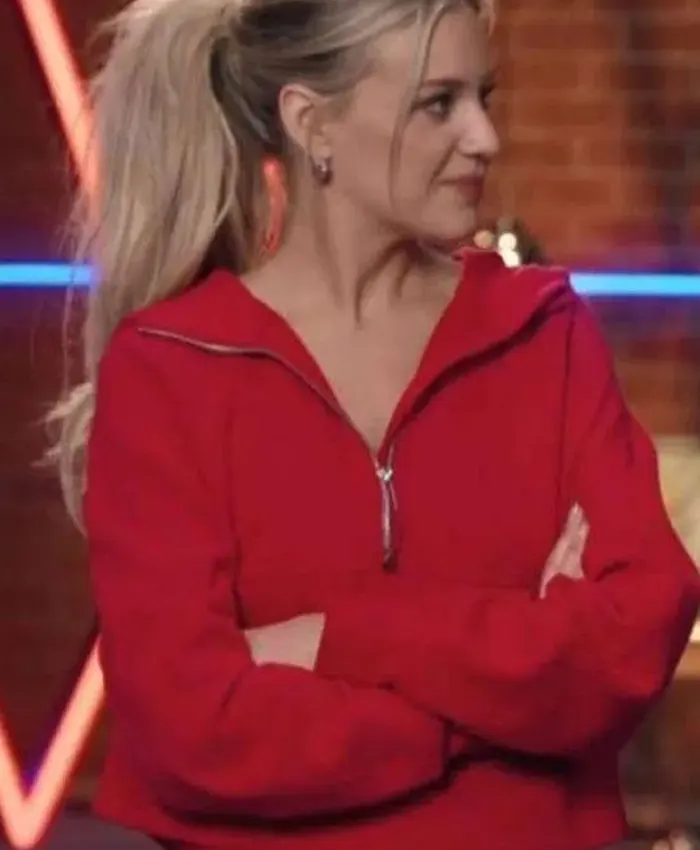 The Voice S27 Kelsea Ballerini Red Hooded Jacket - Image 2
