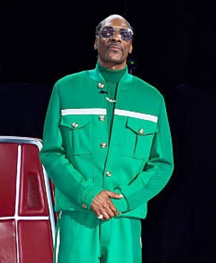 The Voice S28 Snoop Dogg Green Coat