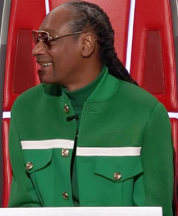 The Voice S28 Snoop Dogg Green Coat - Image 5