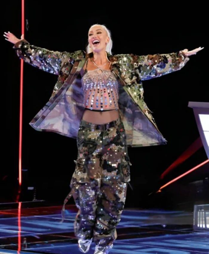 Gwen Stefani The Voice Embellished Camo Jacket