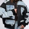 The Voice Season 26 Jose Luis Black And Blue Denim Patch Bomber Jacket For Unisex