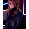 The Voice Season 28 Reba McEntire Fringe Black Leather Jacket