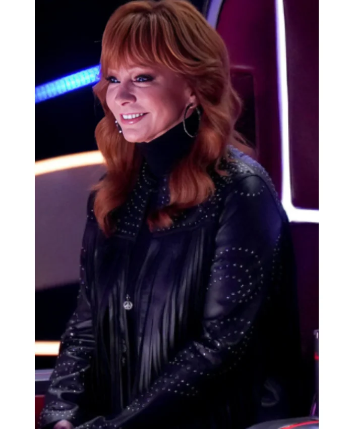 Reba McEntire The Voice S28 Fringe Leather Jacket
