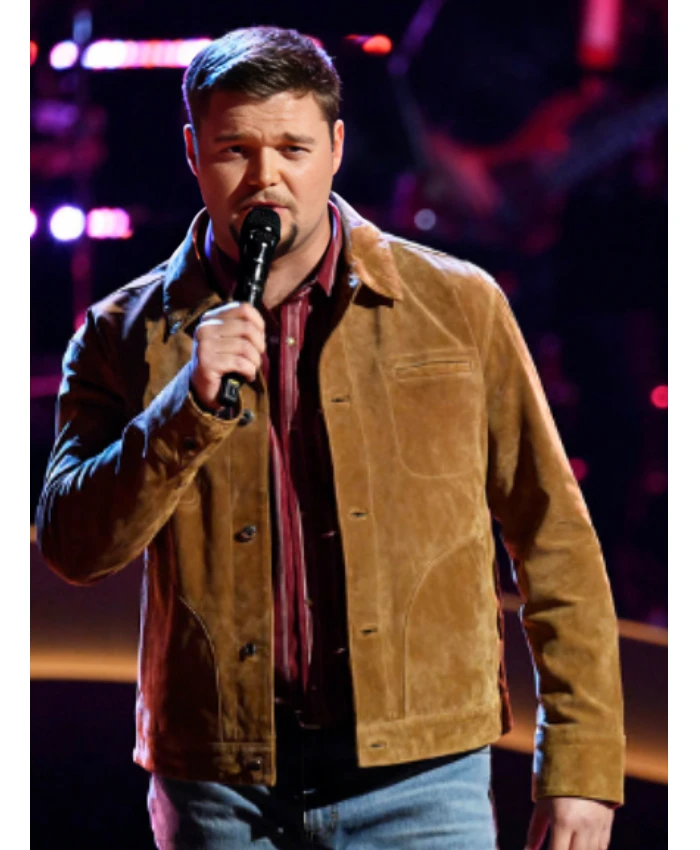 The Voice Season 29 Houston Kelly Brown Suede Jacket