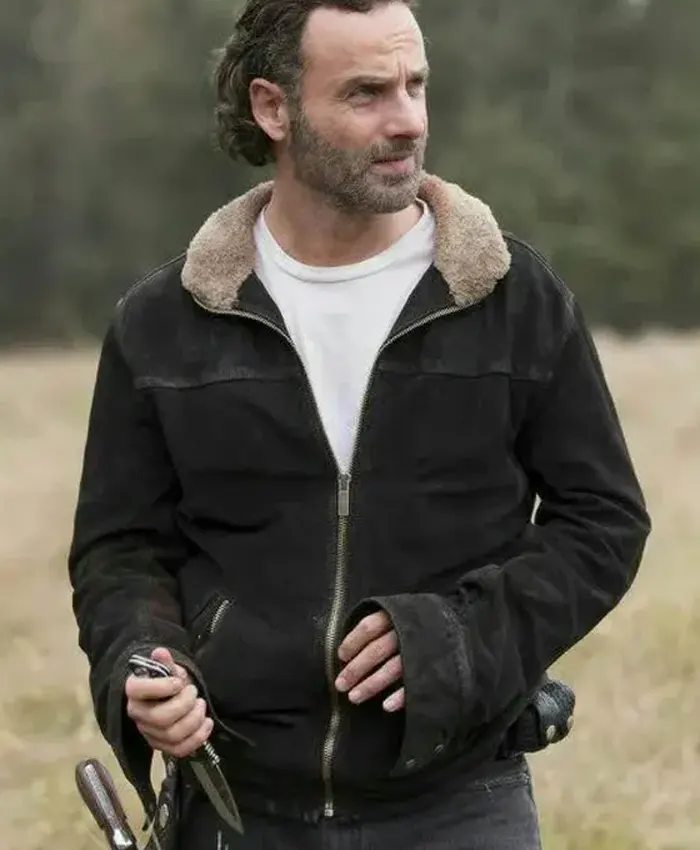 The Walking Dead 5 Rick Grimes Leather Suede Jacket