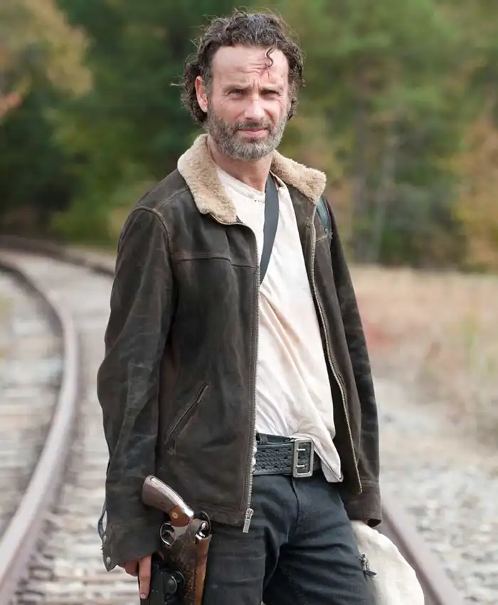 The Walking Dead 5 Rick Grimes Suede Leather Jacket