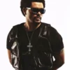The Weeknd Black Leather Vest