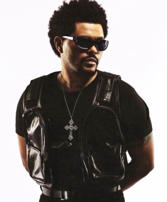 The Weeknd Black Leather Vest