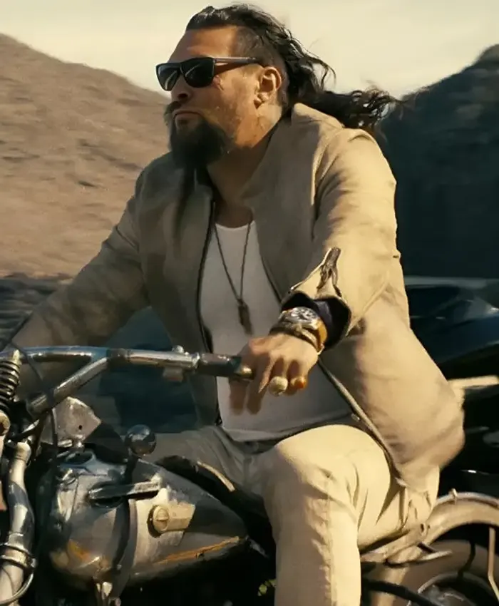 The Wrecking Crew 2026 Jason Momoa Grey Jacket