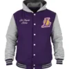 Throwback Prep LA Lakers Purple Hooded Jacket