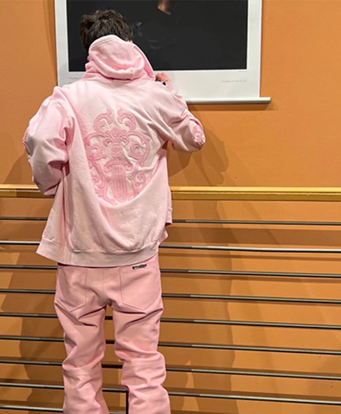 Timothee Chalamet Berlin Film Festival Pink Hoodie