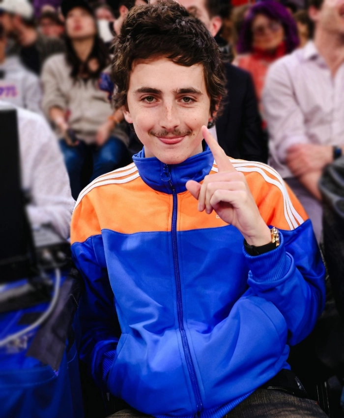 Timothee Chalamet Knicks Vs Hawks Courtside Jacket For Sale