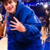 Timothee Chalamet NY Knicks Blue Hooded Jacket