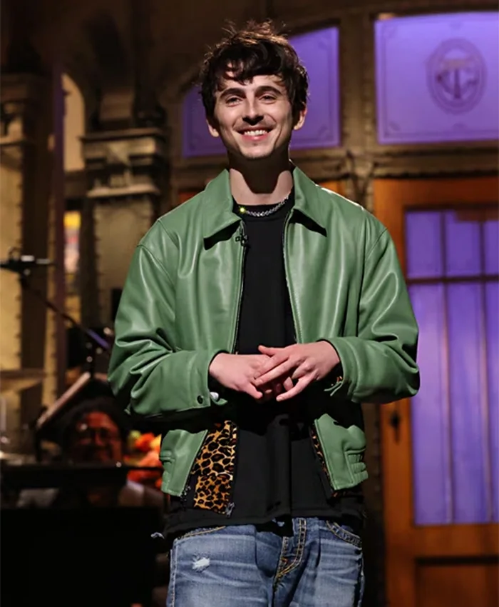 Timothee Chalamet SNL Green Jacket