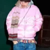 Timothee Chalamet Telfar Pink Puffer Coat