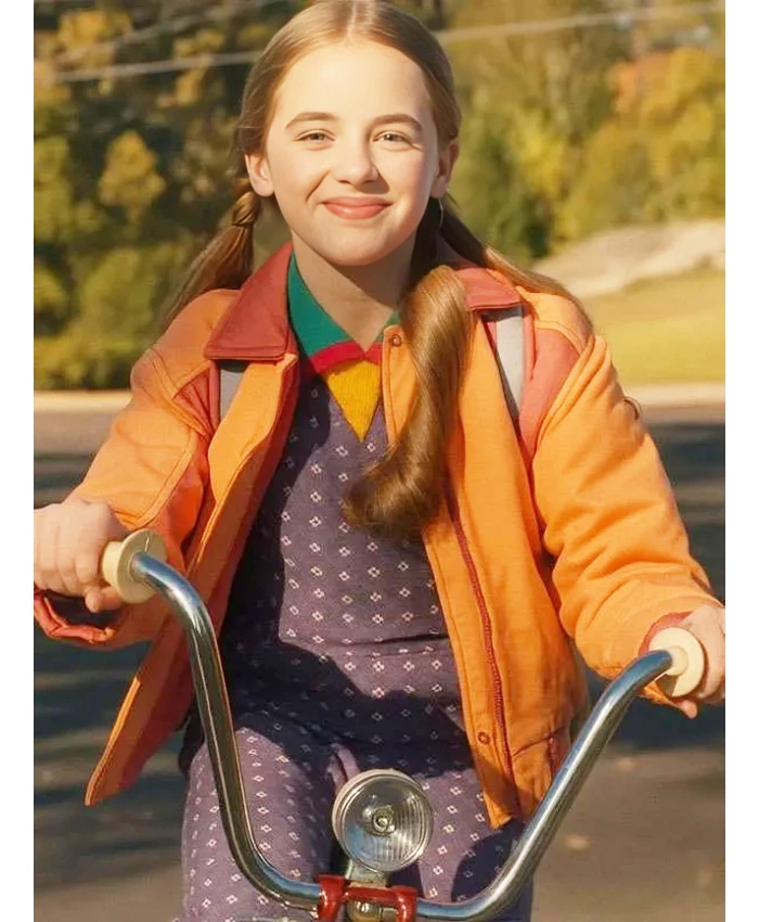 Tinsley Price Stranger Things S05 Holly Wheeler Orange Bomber Jacket