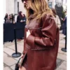 Tods FW26 Fashion Show Milan 2026 Lily James Brown Jacket