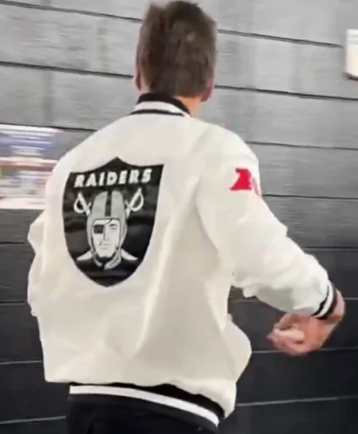 Tom Brady White Raiders Jacket - Image 3