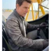 Tom Cruise Digger Rockwell Digger Brown Distressed Leather Bomber Jacket