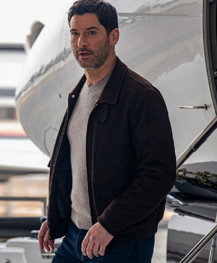 Tom Ellis CIA 2026 Suede Jacket
