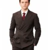 Tom Holland Shanghai Photos Calls Double Breasted Dark Brown Blazer 
