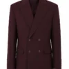 Tom Holland UK Premiere Double Breasted Burgundy Suit